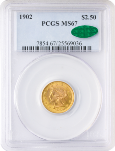 1902 $2 1/2 Liberty PCGS MS67 CAC