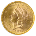 1875-S $20 Liberty NGC MS62