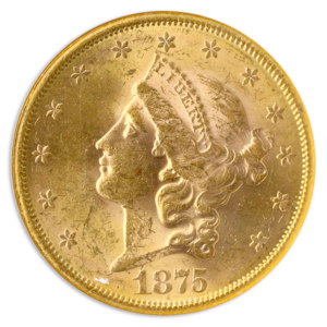 1875-S $20 Liberty NGC MS62