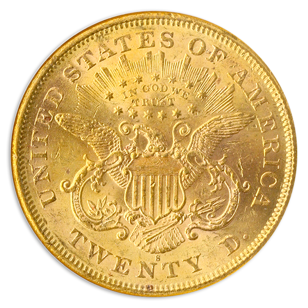1875-S $20 Liberty NGC MS62 1875-S $20 Liberty NGC MS62