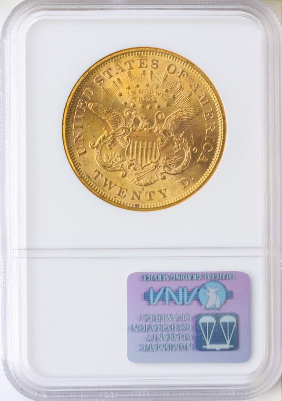 1875-S $20 Liberty NGC MS62 1875-S $20 Liberty NGC MS62