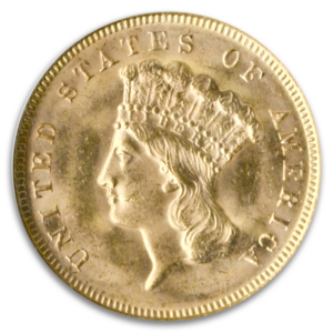 $3 GOLD 1878 NGC