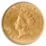 1854 Ty 2 Gold $1 PCGS MS64