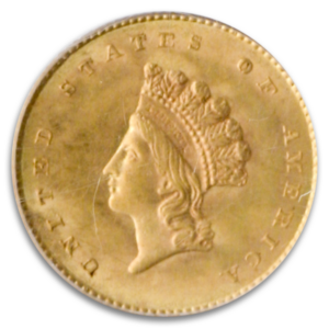 1854 Ty 2 Gold $1 PCGS MS64