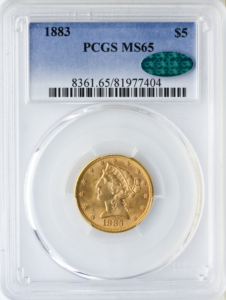 1883 $5 Liberty PCGS MS65 CAC