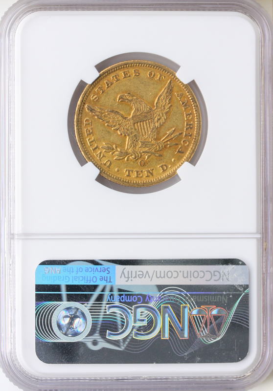 1847-O $10 Liberty NGC AU55 CAC 1847-O $10 Liberty NGC AU55 CAC