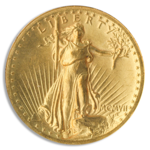 1907 $20 Saint Gaudens Wire Edge High Relief PCGS MS64 CAC