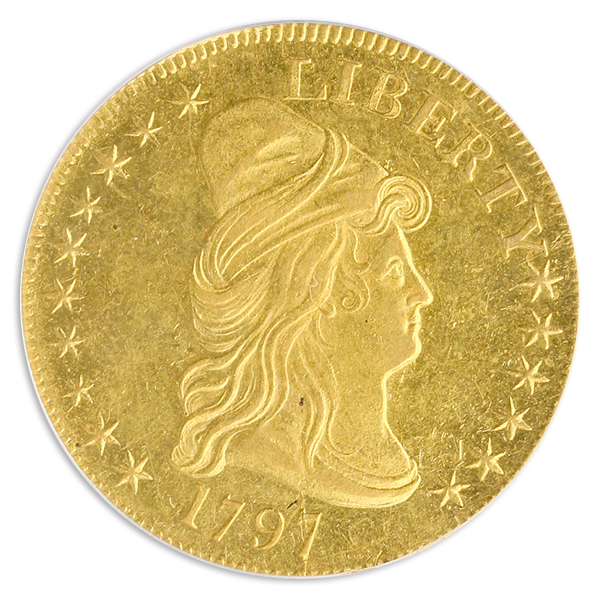 1797 $10 Draped Bust Large Eagle PCGS MS62 1797 $10 Draped Bust Large Eagle PCGS MS62