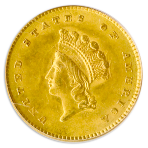 1854 Type II Gold $1 PCGS MS63
