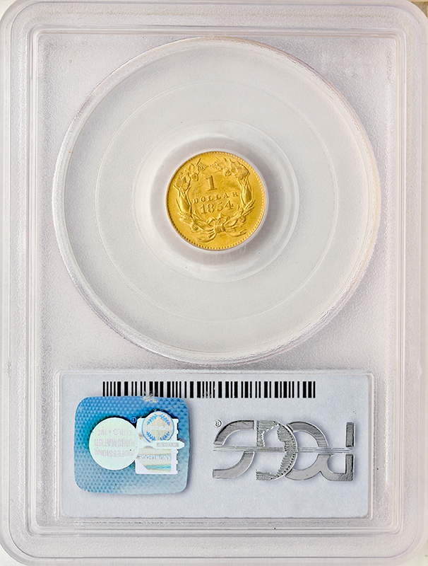 1854 Type II Gold $1 PCGS MS63