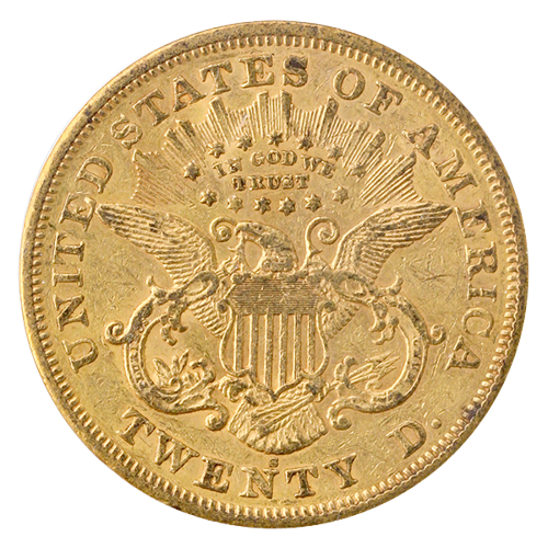 1869-S $20 Liberty PCGD AU50 CAC 1869-S $20 Liberty PCGD AU50 CAC