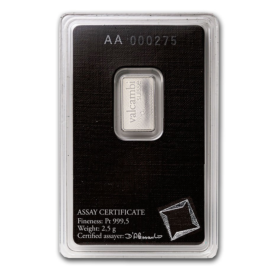 2.5 Gram Platinum Bar 2.5 Gram Platinum Bar