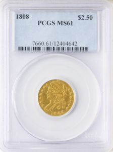 1808 $2 1/2 Capped Bust Quarter Eagle PCGS MS61