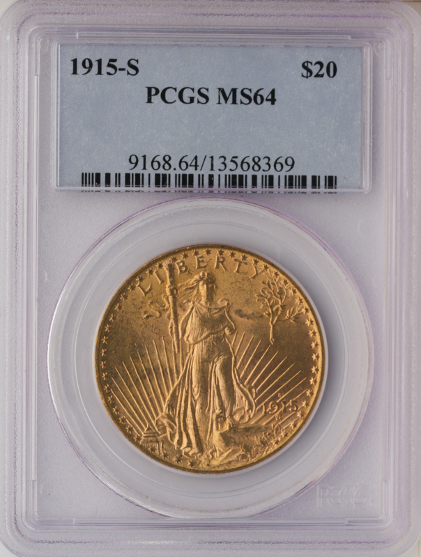 1915-S $20 Saint Gaudens PCGS MS64 1915-S $20 Saint Gaudens PCGS MS64