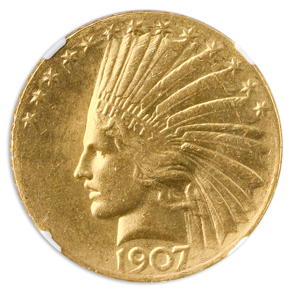 1907 $10 Indian Wire Rim NGC MS63 CAC 1907 $10 Indian Wire Rim NGC MS63 CAC