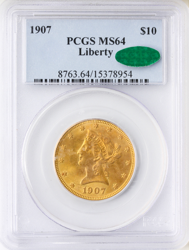 1907 $10 Liberty PCGS MS64 CAC