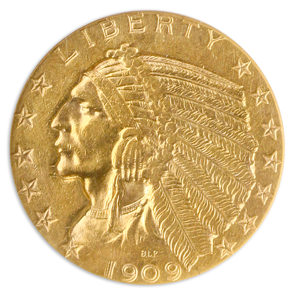 1909-O $5 Indian NGC AU55 1909-O $5 Indian NGC AU55