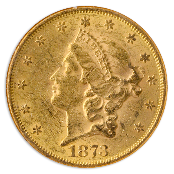 1873 $20 Liberty Open 3 NGC AU58 1873 $20 Liberty Open 3 NGC AU58