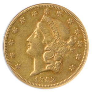 1852-O $20 Liberty NGC AU55 CAC