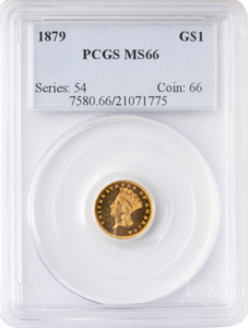 1879 $1 Gold Type 3 PCGS MS66