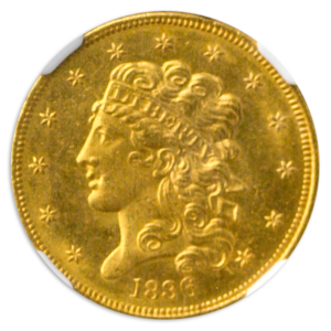 1836 $5 Classic Block 8 NGC MS63 CAC +