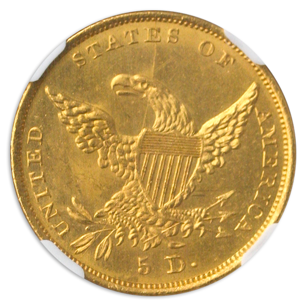 1836 $5 Classic Block 8 NGC MS63 CAC + 1836 $5 Classic Block 8 NGC MS63 CAC +