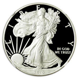 2010 1 oz PR Silver Eagle NGC