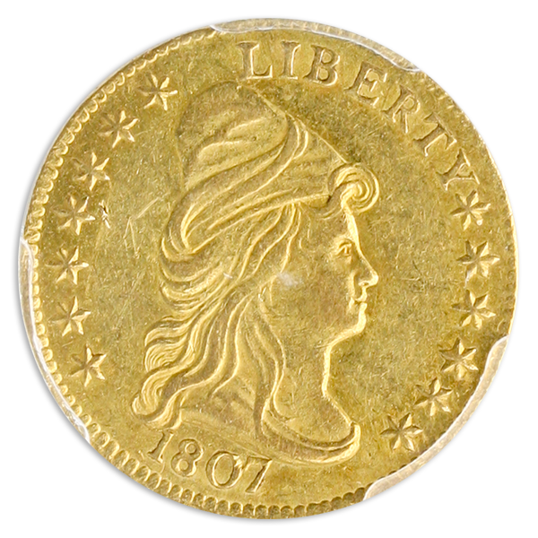 1807 $2 1/2 Draped Bust PCGS MS61 CAC 1807 $2 1/2 Draped Bust PCGS MS61 CAC