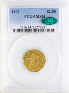 1807 $2 1/2 Draped Bust PCGS MS61 CAC