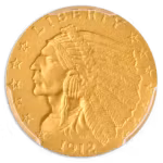 1912 $2 1/2 Indian PCGS PR67 CAC
