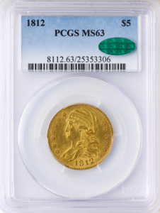 1812 $5 Capped Bust PCGS MS63 CAC