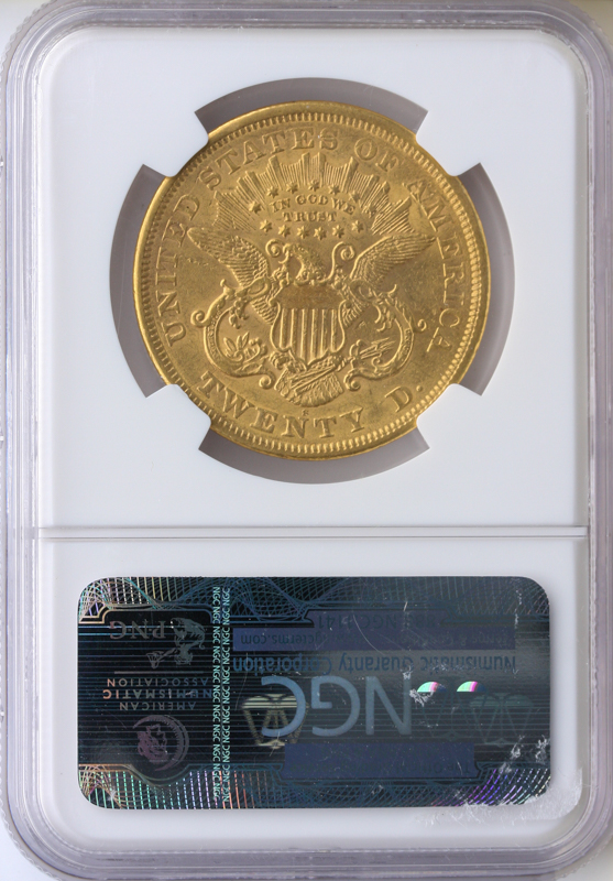 1868-S $20 Liberty NGC AU50 CAC 1868-S $20 Liberty NGC AU50 CAC