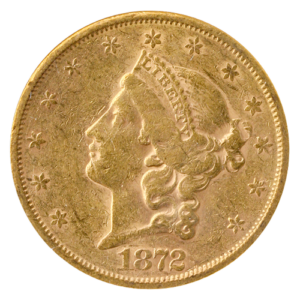1872-S $20 Liberty NGC AU55
