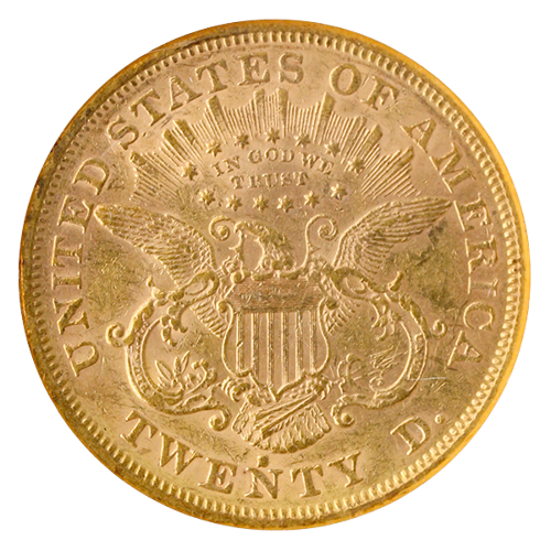 1872-S $20 Liberty NGC AU55 1872-S $20 Liberty NGC AU55