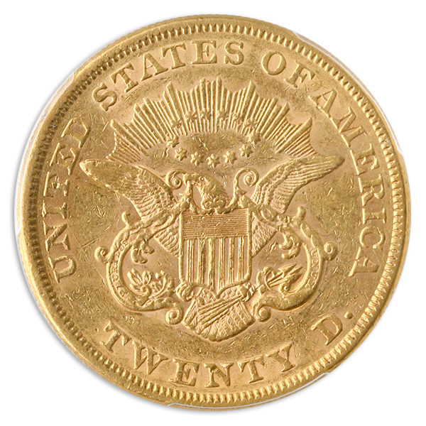 1854 $20 Liberty Large Date PCGS AU55 CAC 1854 $20 Liberty Large Date PCGS AU55 CAC
