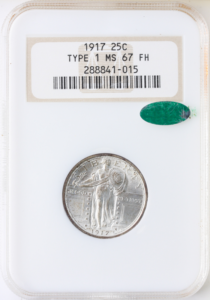 1917 25C Standing Liberty Quarter NGC MS67 Full Head CAC
