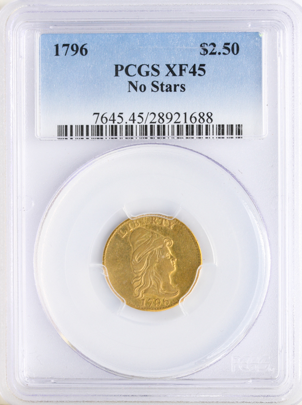 1796 $2 1/2 Draped Bust No Stars PCGS XF45