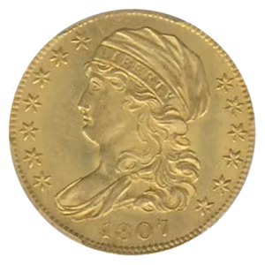 1807 $5 Capped Bust Left PCGS MS63 CAC