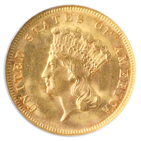 1878 $3 NGC MS63 CAC 1878 $3 NGC MS63 CAC