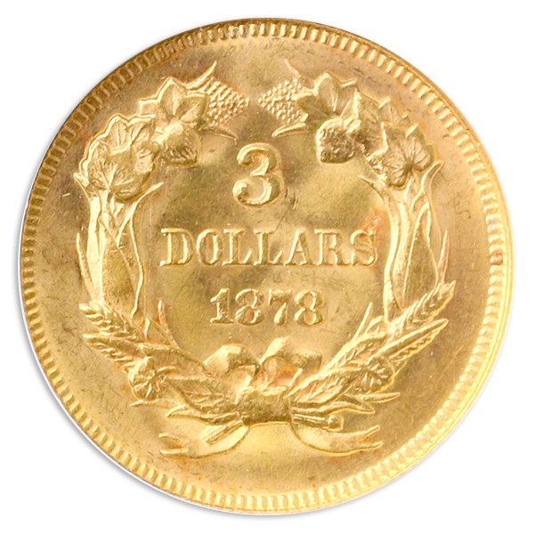 1878 $3 NGC MS63 CAC 1878 $3 NGC MS63 CAC