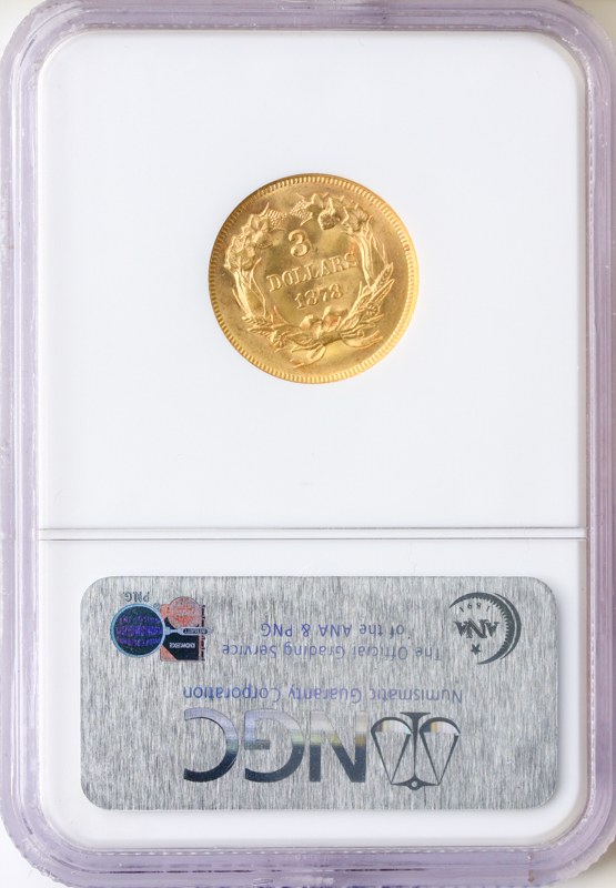 1878 $3 NGC MS63 CAC 1878 $3 NGC MS63 CAC