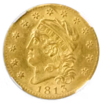 1813 $5 Capped Gold Bust NGC MS62