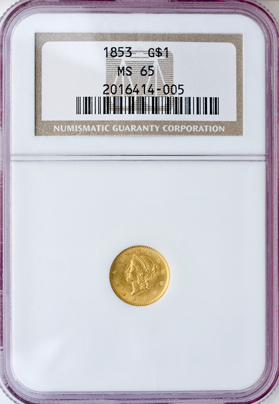 $1 Gold Type 1 Certified MS65