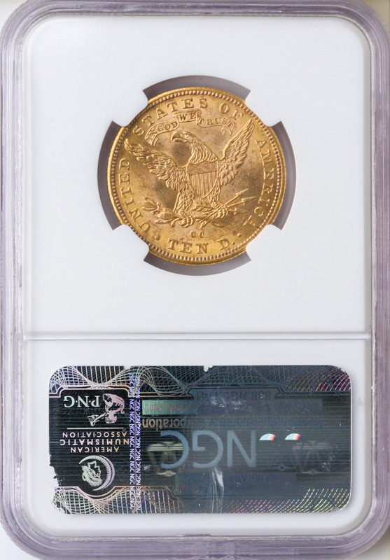 1891-CC $10 Liberty NGC MS63 CAC