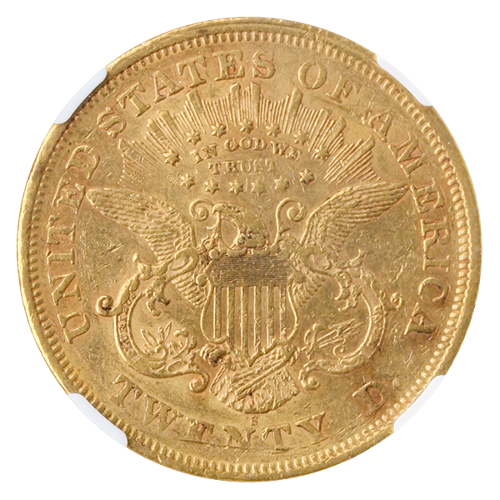 1873-S $20 Liberty Closed 3 NGC Au53