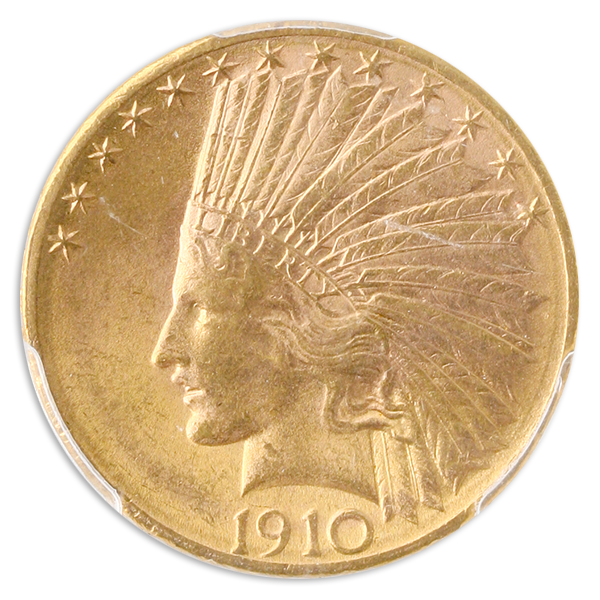 1910-D $10 Indian PCGS MS64 CAC + 1910-D $10 Indian PCGS MS64 CAC +
