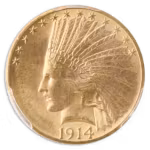 1914-D $10 Indian PCGS MS64 CAC +