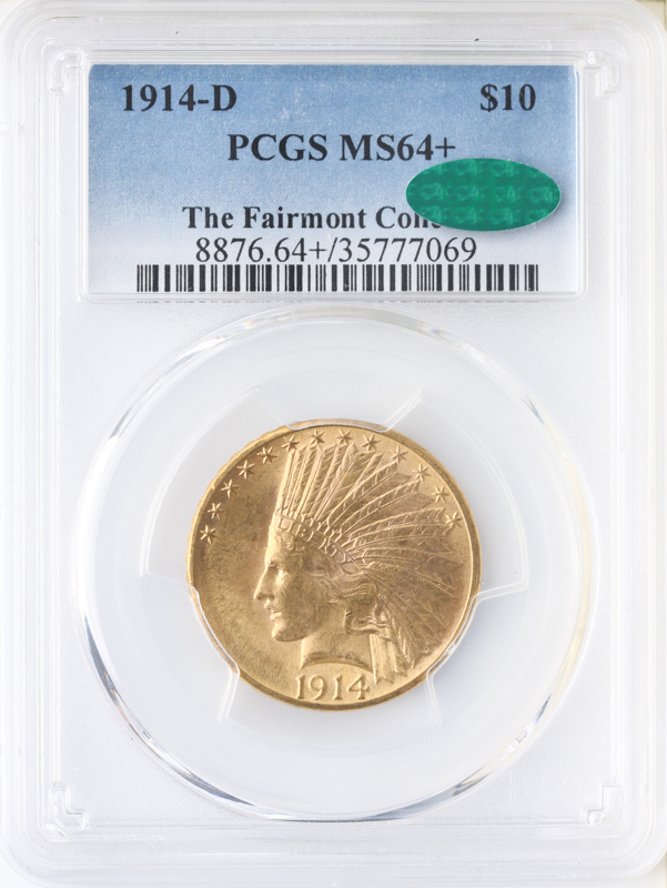 1914-D $10 Indian PCGS MS64 CAC + 1914-D $10 Indian PCGS MS64 CAC +