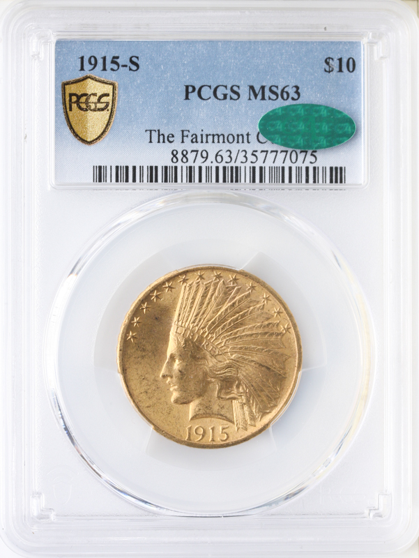 1915-S $10 Indian Gold Eagle PCGS MS63 CAC