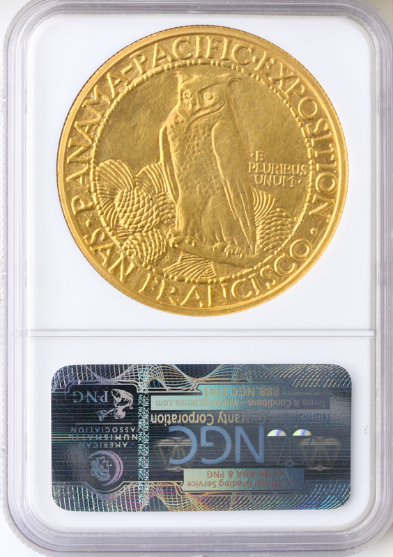 1915-S $50 Pan Pac Round NGC MS62 1915-S $50 Pan Pac Round NGC MS62
